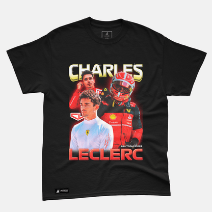 Camiseta Bootleg Charles Leclerc - Autofãs Store