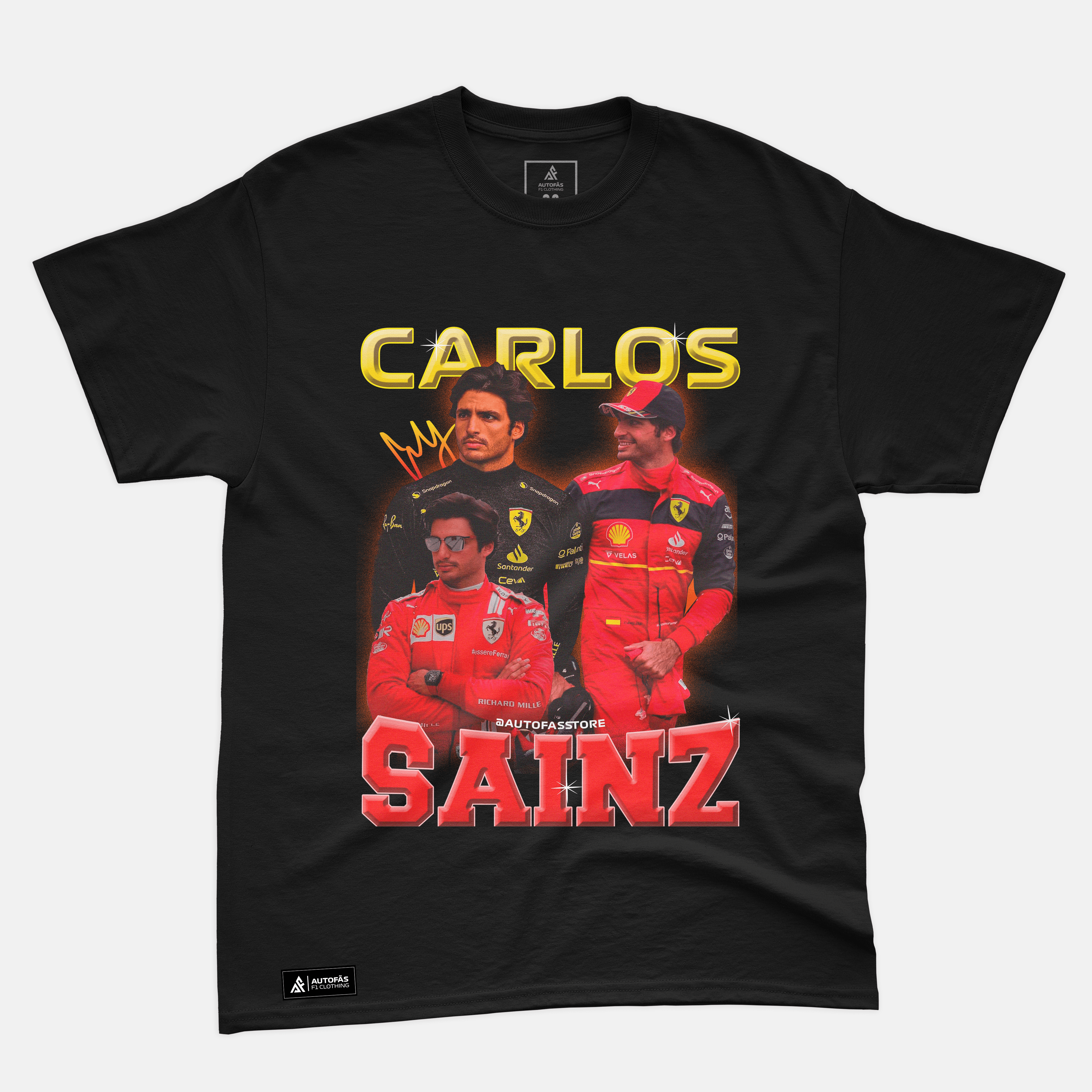 Camiseta Bootleg Carlos Sainz - Autofãs Store