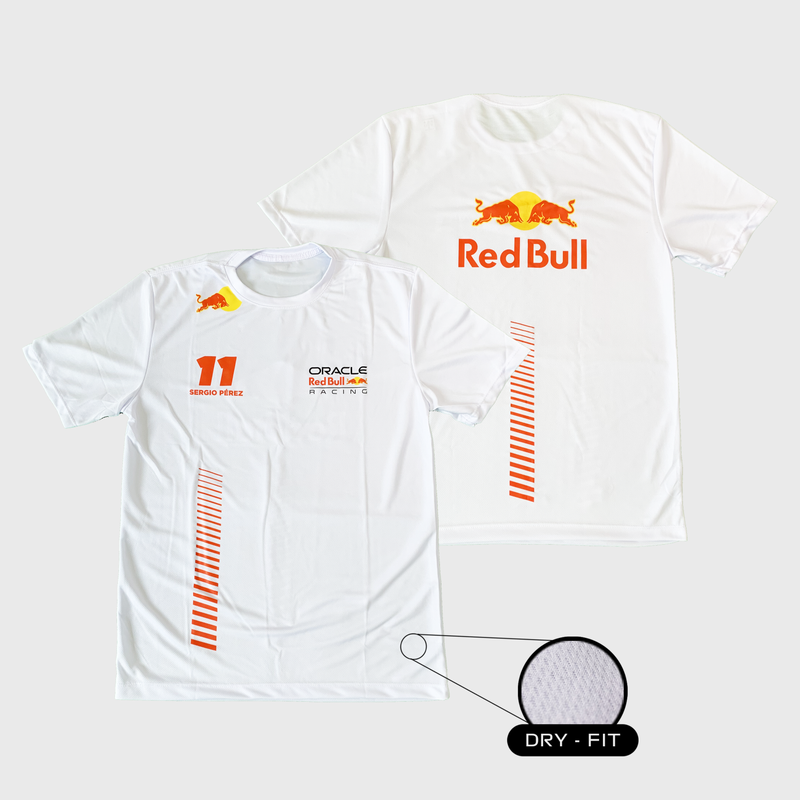 Camiseta DryFit  Sergio Perez Red Bull Racing 2023 Branca