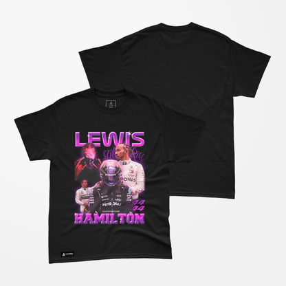 Camiseta Bootleg Lewis Hamilton Purple - Autofãs Store