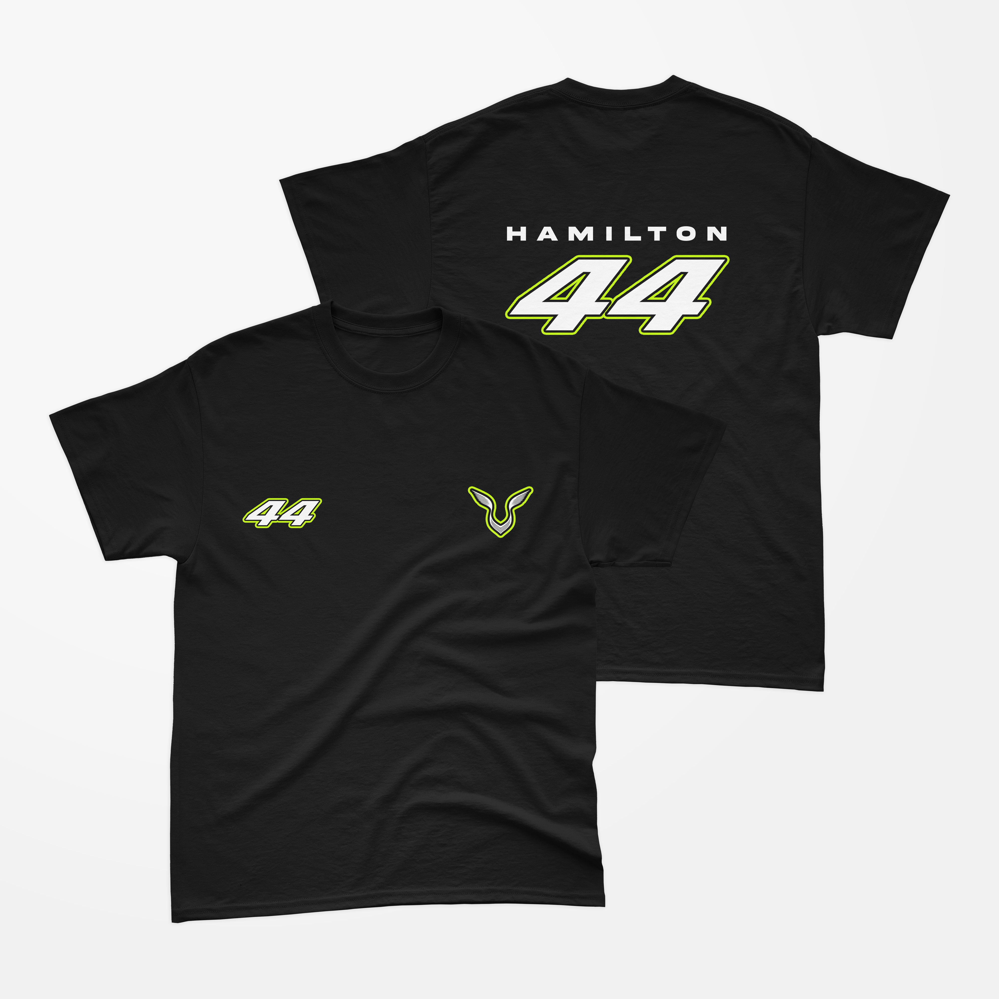 Camiseta Casual Lewis Hamilton Preta - Autofãs Store