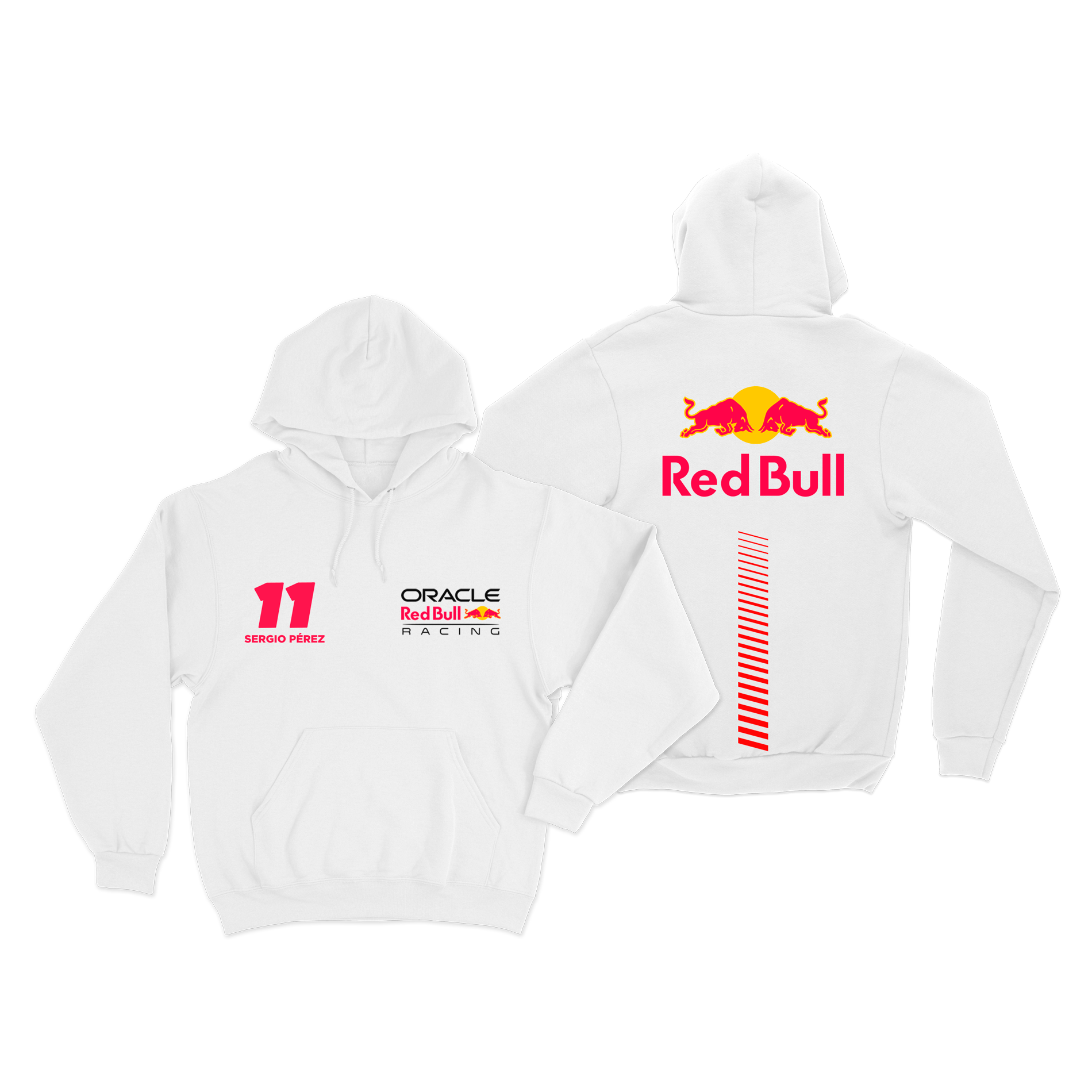 Moletom Canguru Sergio Perez Red Bull Racing 2023 Branco