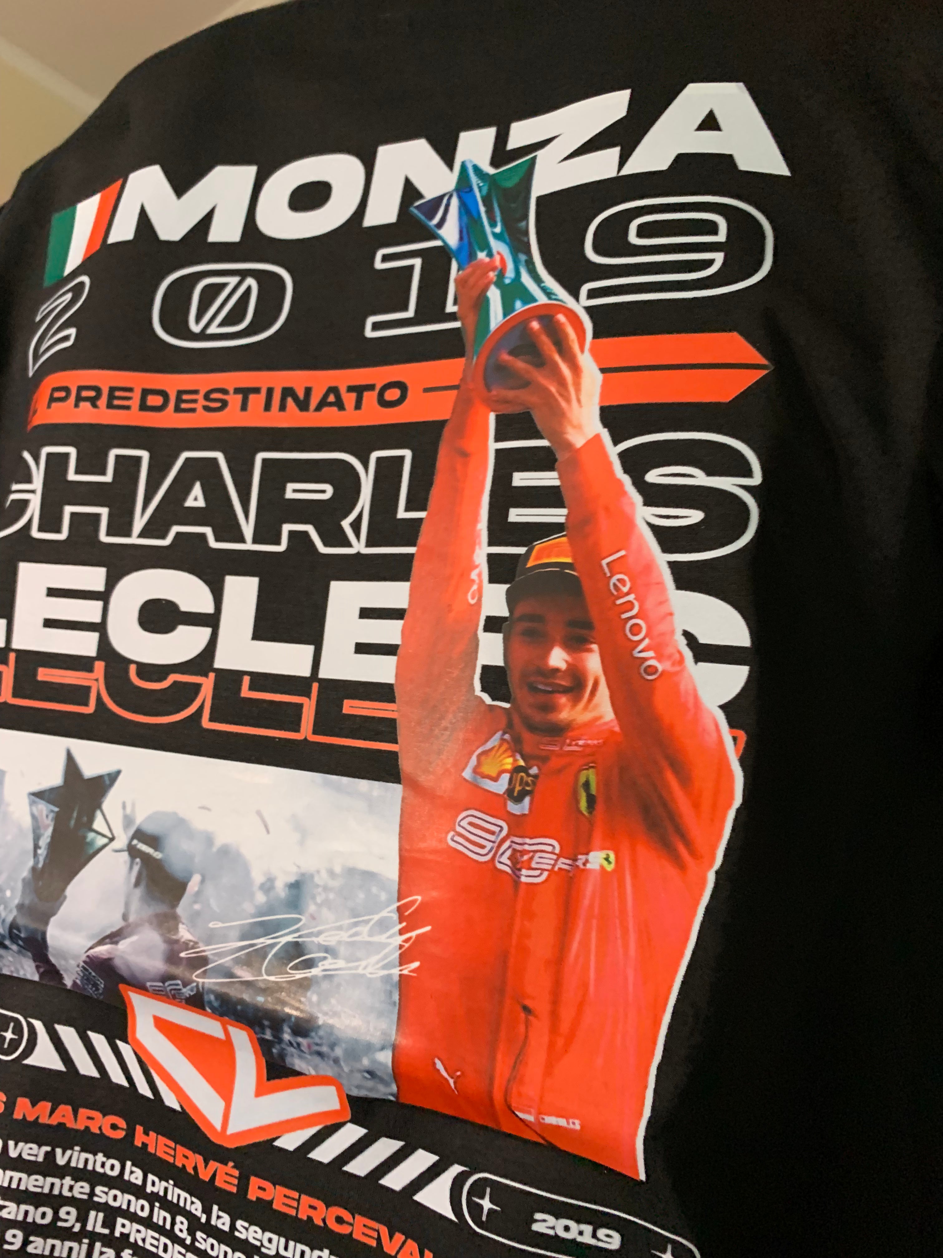 Camiseta Charles Leclerc Monza GP 2019 - Autofãs Store