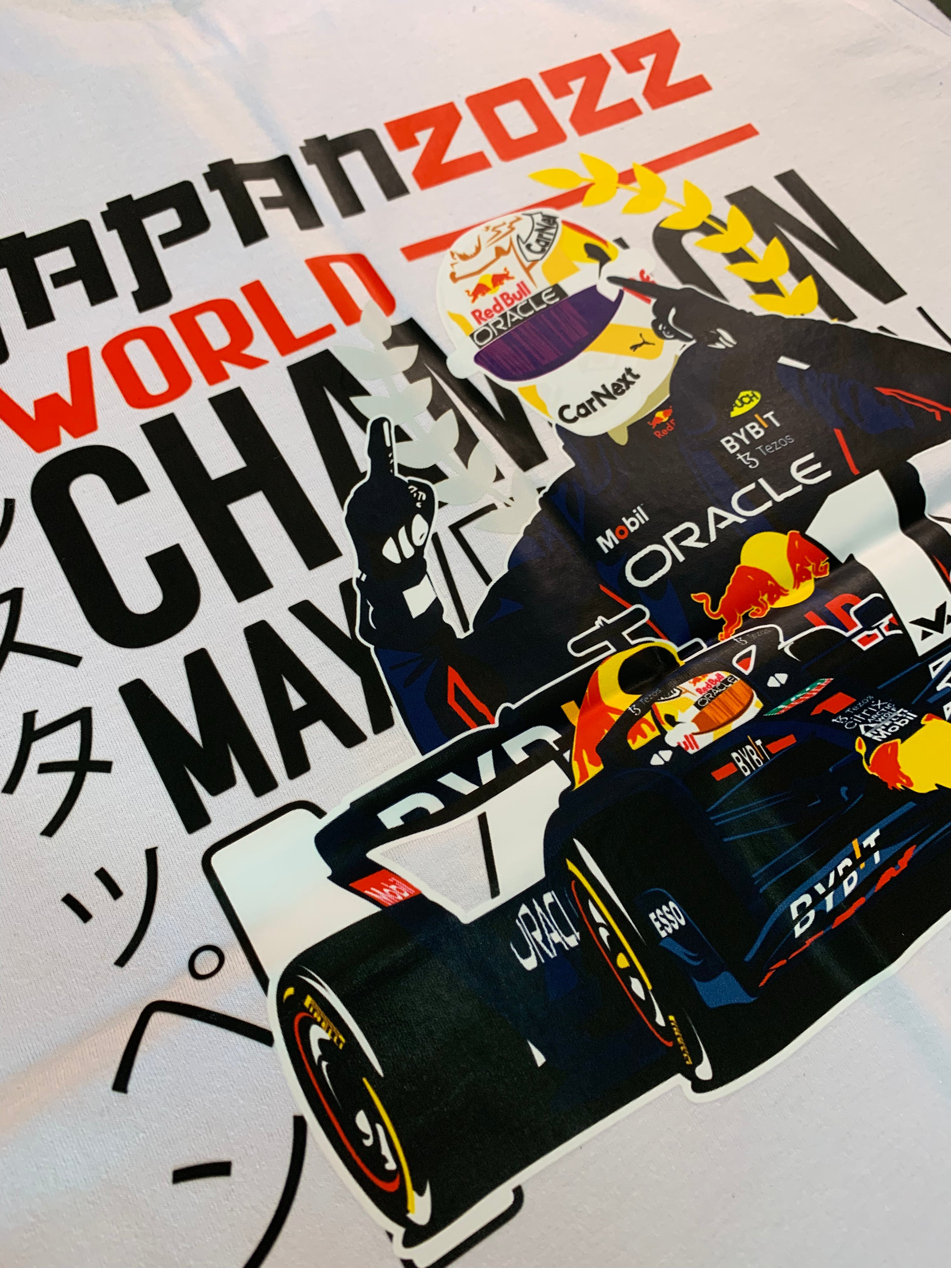 Camiseta Moments Max Verstappen Champion Branca - Autofãs Store