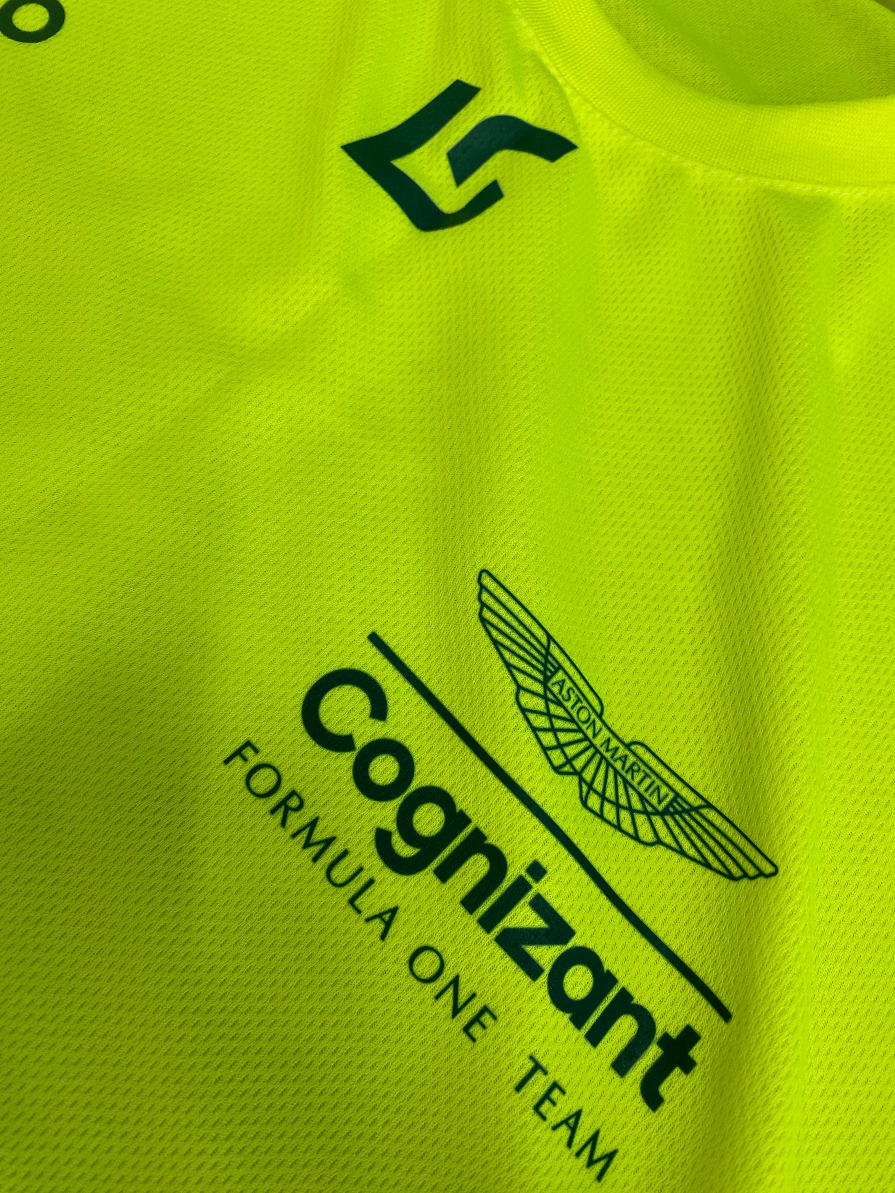 Camiseta DryFit Lance Stroll Aston Martin 2023 Verde Neon