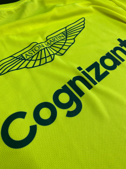 Camiseta DryFit Aston Martin 2023 Verde Neon